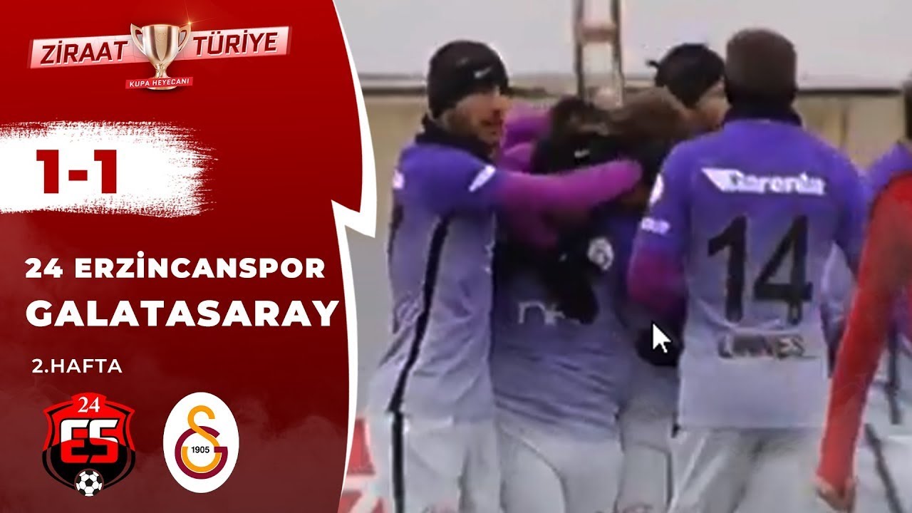 24 Erzincanspor 1-1 Galatasaray Maç Özeti (Ziraat Türkiye Kupası E Grubu 2.Hafta) 14.12.2016