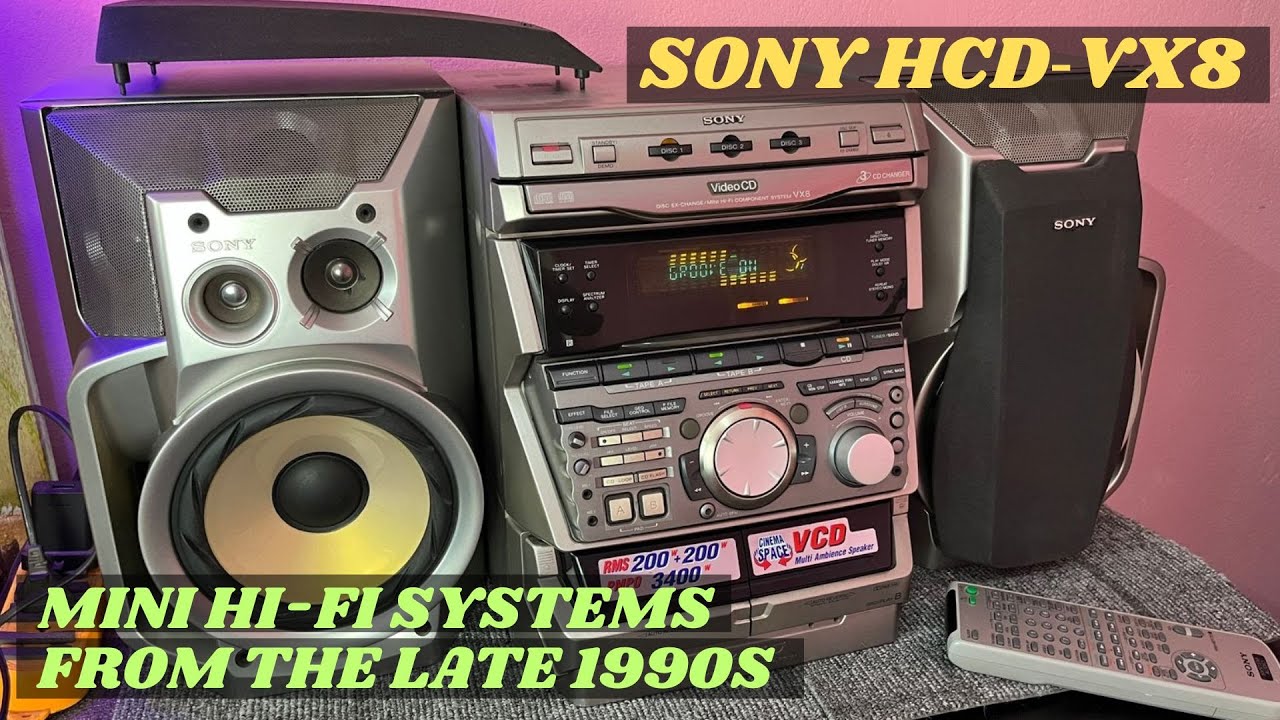 Sony HCD-VX8 | Classic 3-CD/Dual Tape Hi-Fi System with DJ Beats! |  Powerful 90s Mini Hi-Fi