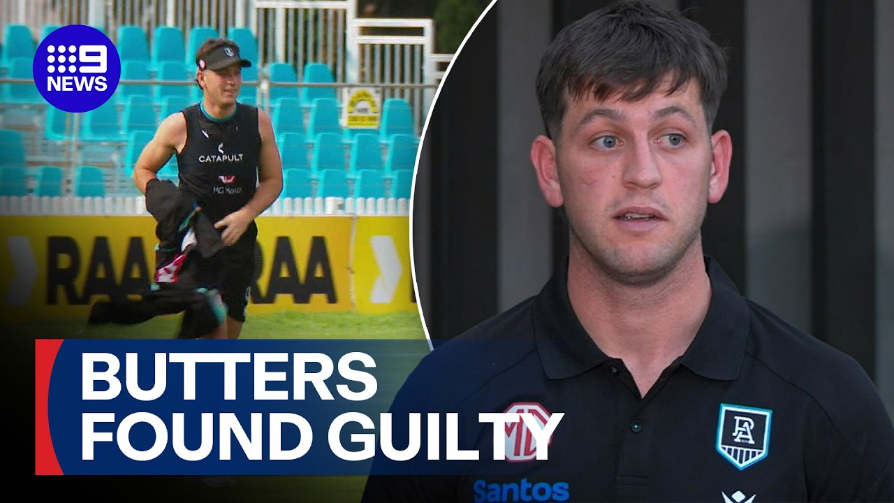 Zak Butters found guilty of umpire abuse | 9 News Australia