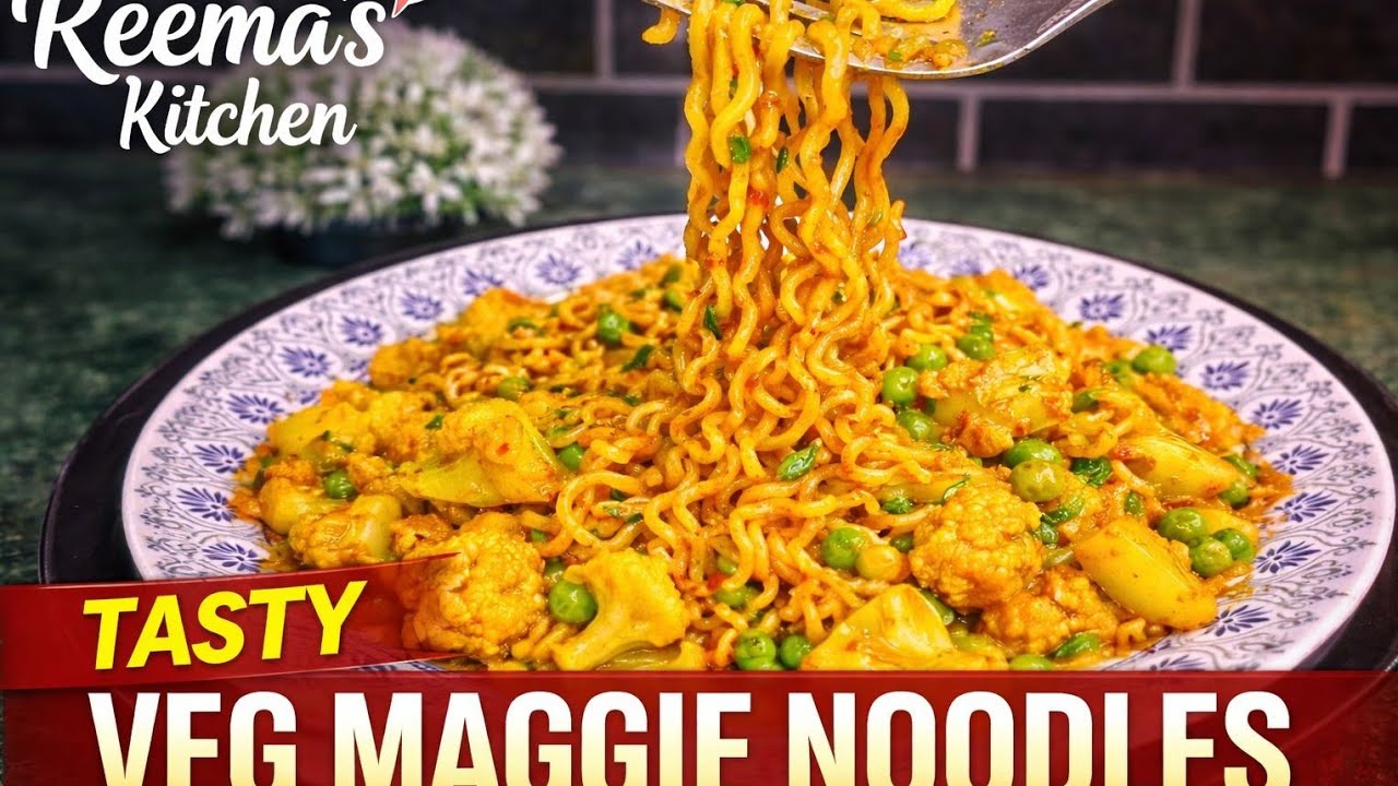 “Healthy bhi, tasty bhi – Veg Maggi ready in minutes! 🥦🍜” | Reema's kitchen 