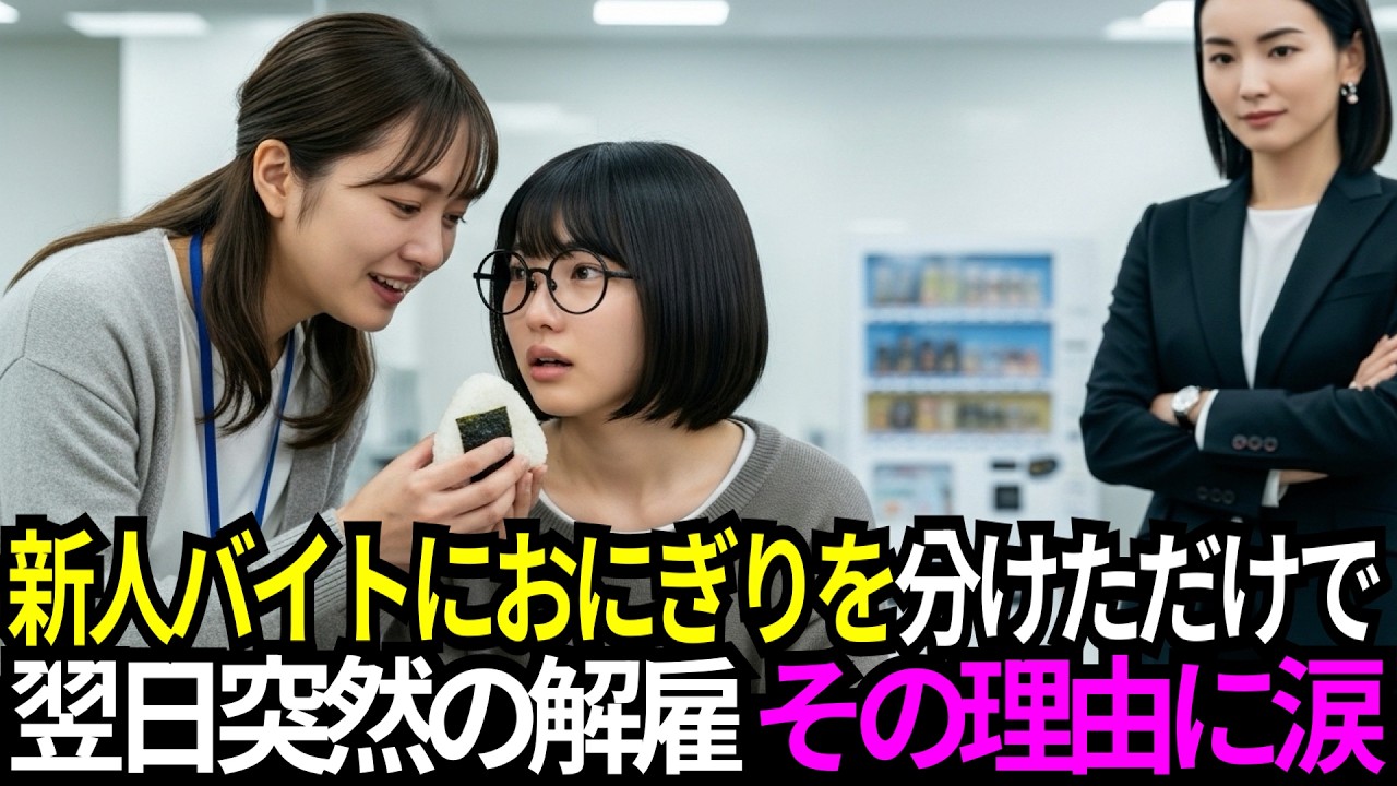会長の孫とは知らず、いじめられた新人バイトにおにぎりを分けた派遣社員。翌日、クビを言い渡されたその“本当の理由”に、涙が止まらない。