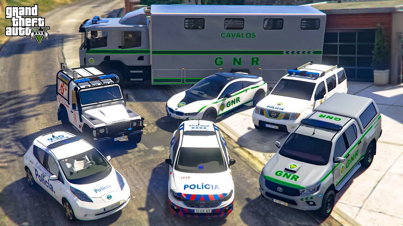 GTA 5 - Franklin Steal Portugal Police Department Vehicles in GTA V! | (GTA V Roleplay)
