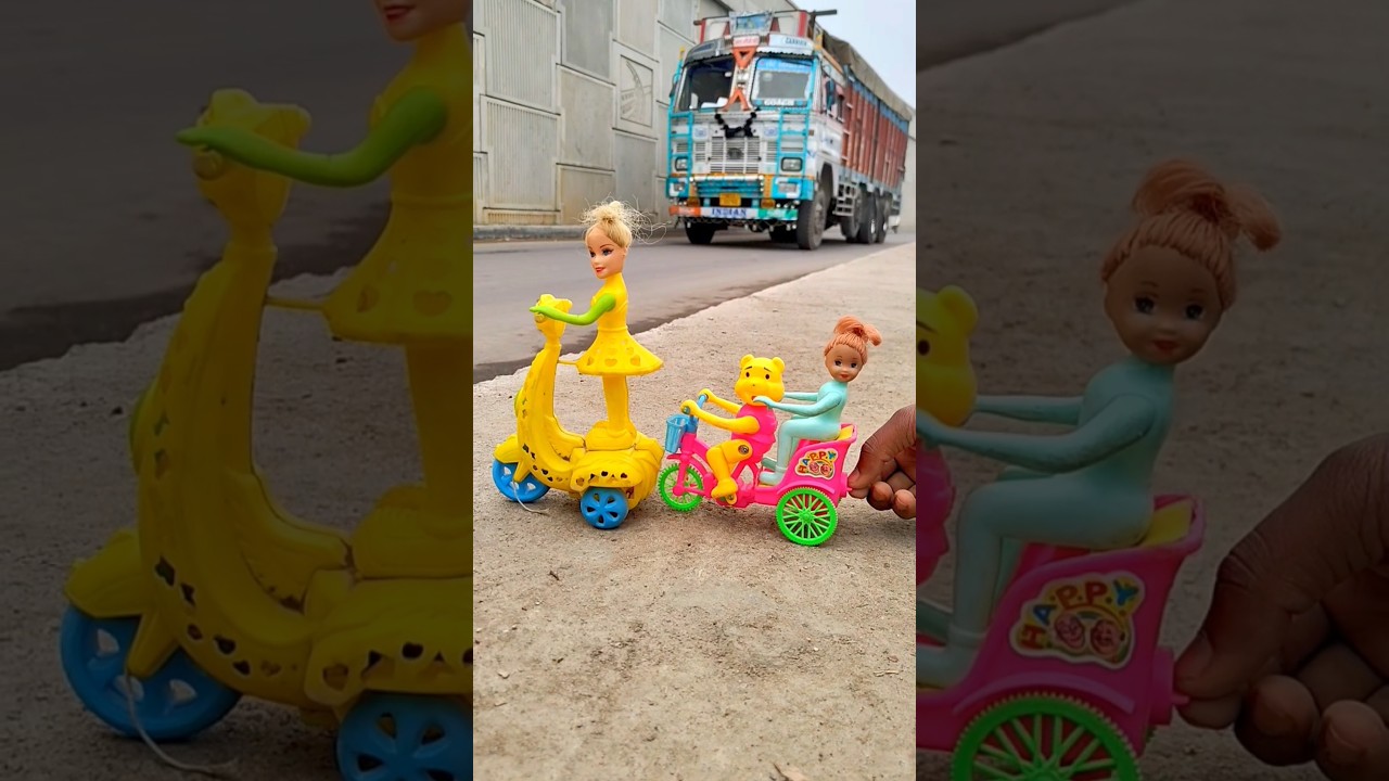 Remote Control Scooty Girl And Monkey Scooter Unboxing And Testing Short ||