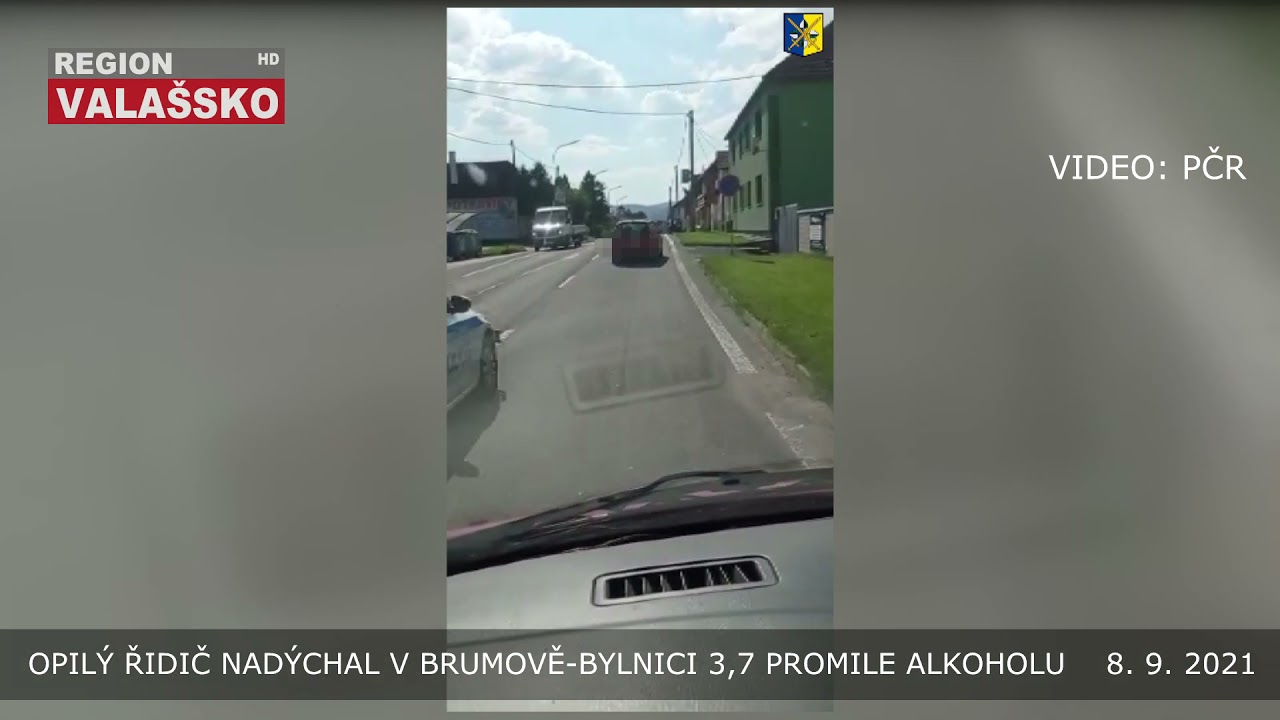 Opil&yacute; řidič nad&yacute;chal v Brumově-Bylnici 3,7 promile alkoholu