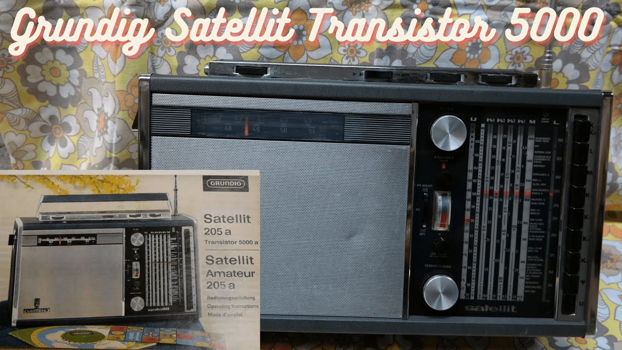 Reparatur Grundig Satellit 205 Transistor 5000 altes Radio1965 Skalenseil neu ausgelaufene Batterien