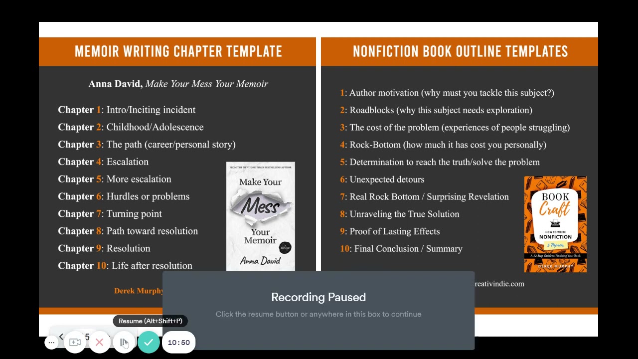 How to Write Nonfiction and Memoir | Nonfiction Book Outlines | Derek Murphy