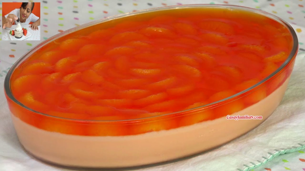 POSTRE DE MANDARINA CON 3 INGREDIENTES 🍊 | Refrescante, FÁCIL y RÁPIDO sin Horno