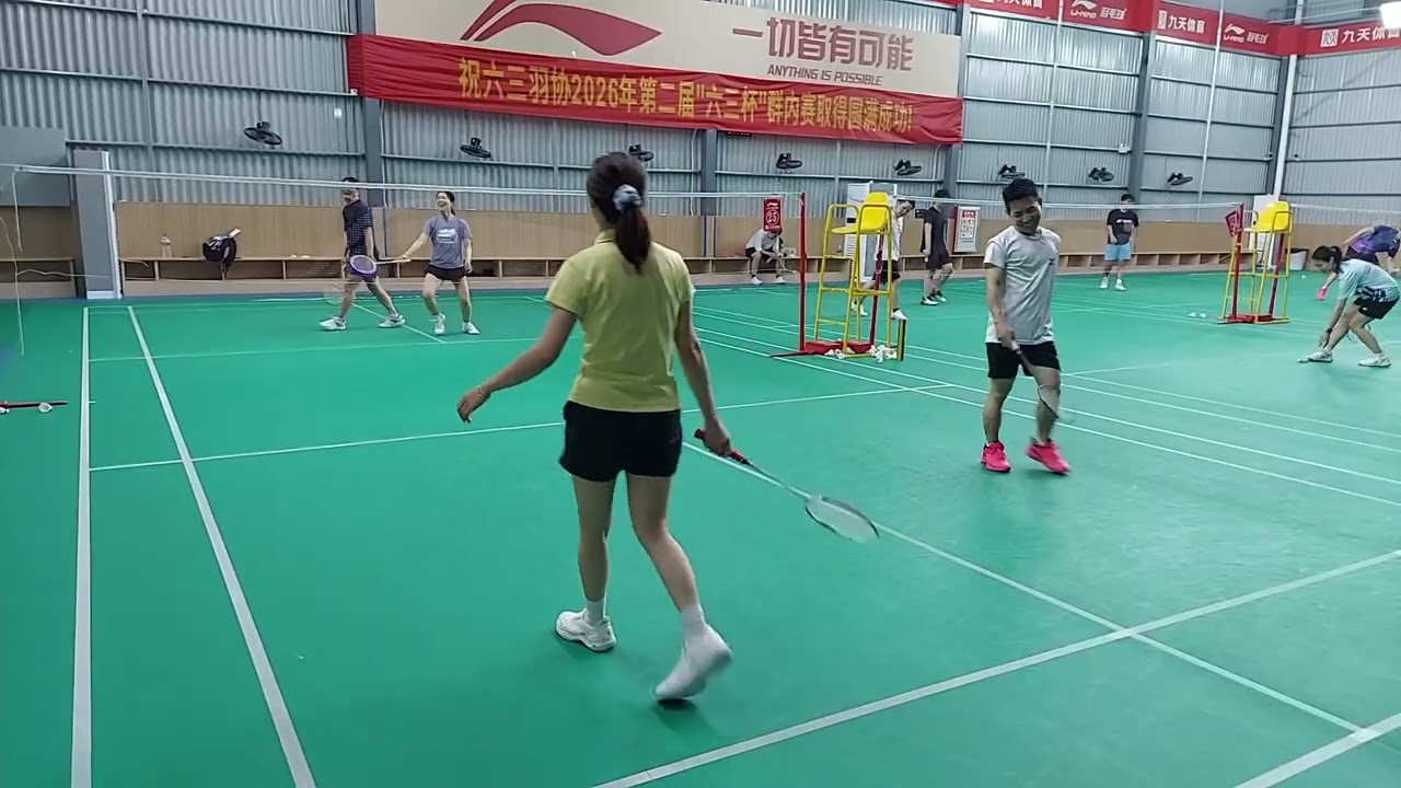 Badminton game, Zhongshan, China 3 17 26 1