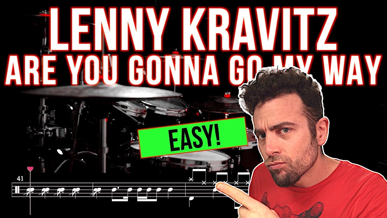 Lenny Kravitz - Are You Gonna Go My Way - Drum cover (with scrolling drum score)