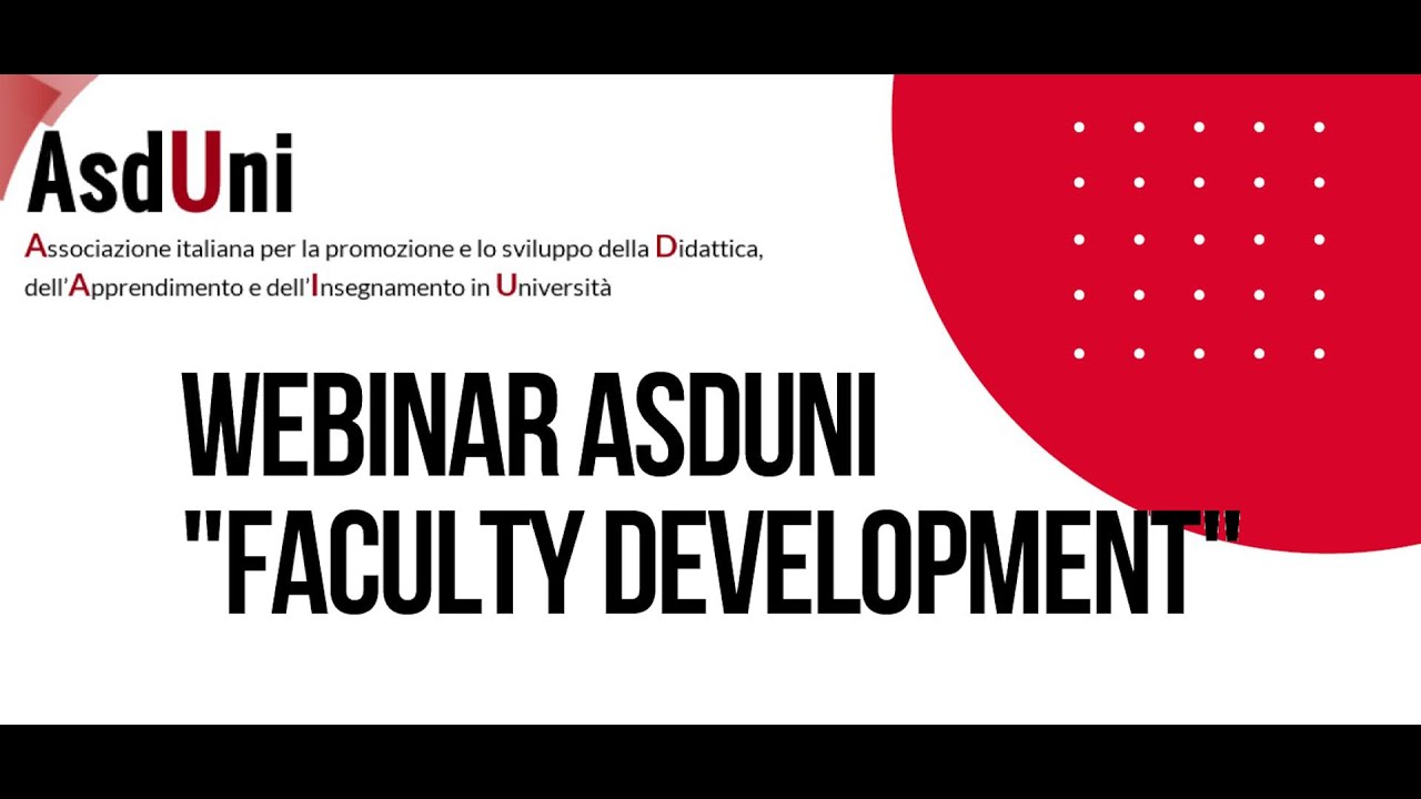 Webinar ASDUNI Faculty Development