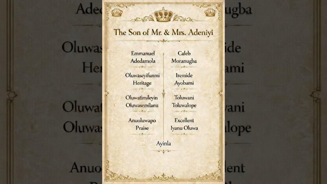 NAMING CEREMONY OF MR & MRS ADENIYI SON