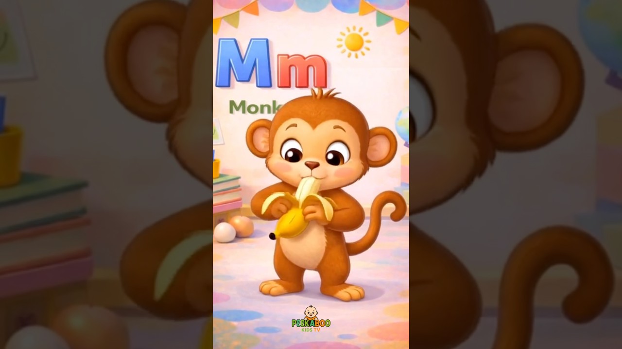 M for Monkey 🐒🍌 | Fun ABC Alphabet Learning for Kids | 