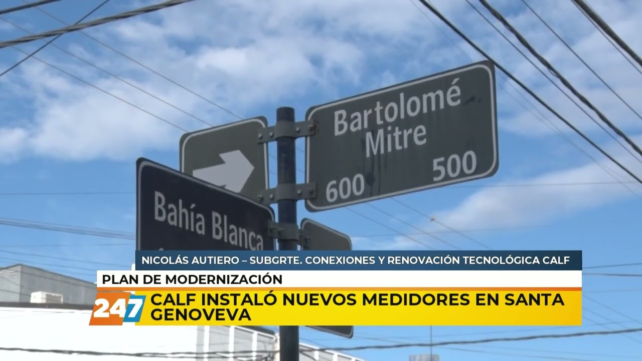 Calf instaló nuevos medidores en Santa Genoveva | Nicolás Autiero | Noticiero Central