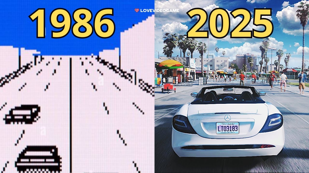Evolution of Open World Driving Games 1986-2025