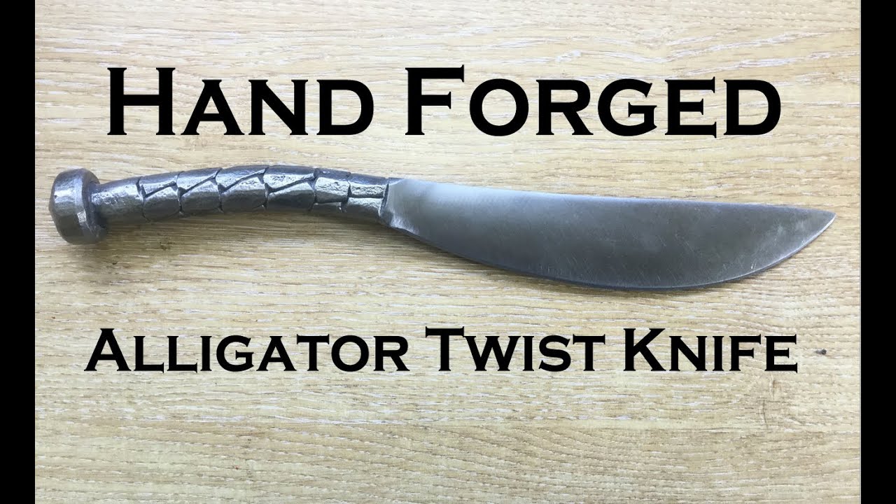 Hand Forged Alligator Twist knife