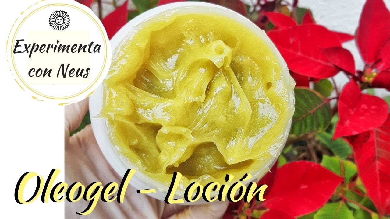Oleogel que se transforma en loción con emulsionante casero .DIY. Oil to Milk