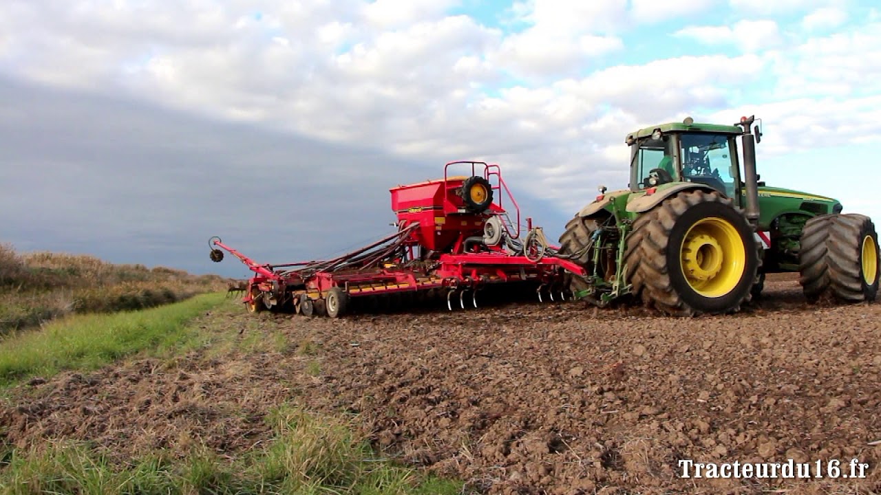 John Deere 8020 SOUND ! - JD 8520 & Vaderstad Rapid A800S !
