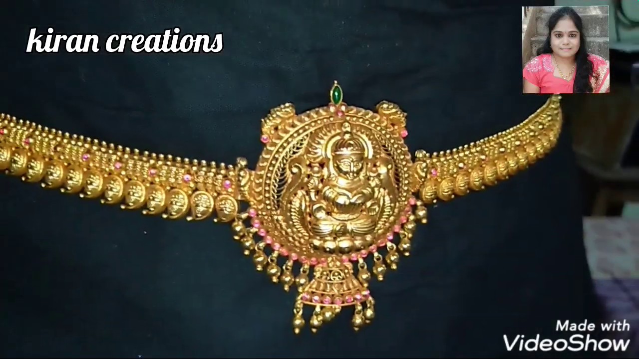 5 in 1 Gold jewellery by Kalyan jewellers| Vaddanam,Haram,Necklace,Baju Bandh| jewelry designs