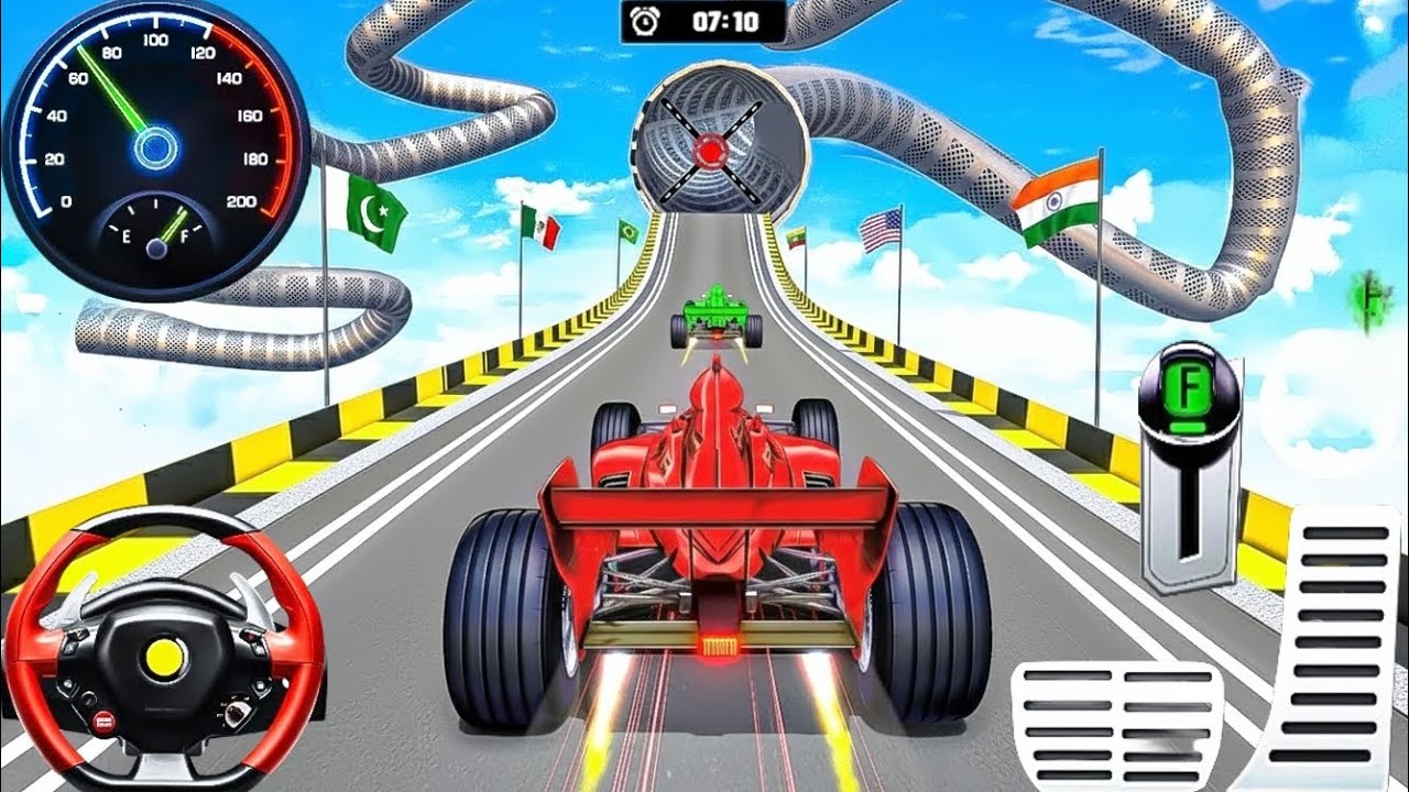 Formula Car Racing Extreme Stunts 3D — Impossible Car Mega Ramp GT Car 3D Android Gameplay ! 2025 🎮🎯
