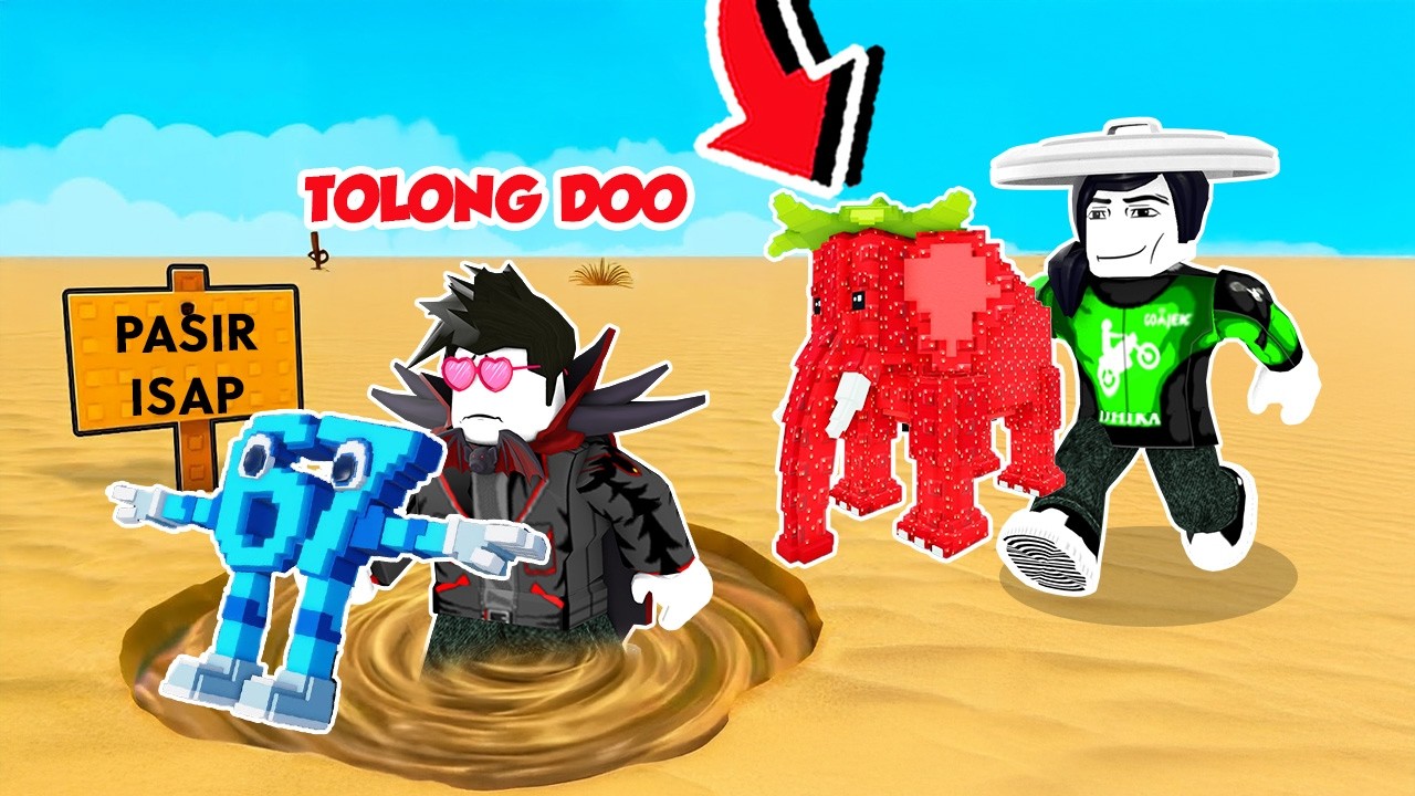 KITA KABUR DARI PASIR HISAP UNTUK DAPETIN BRAINROT TERLANGKA DI ROBLOX!!!