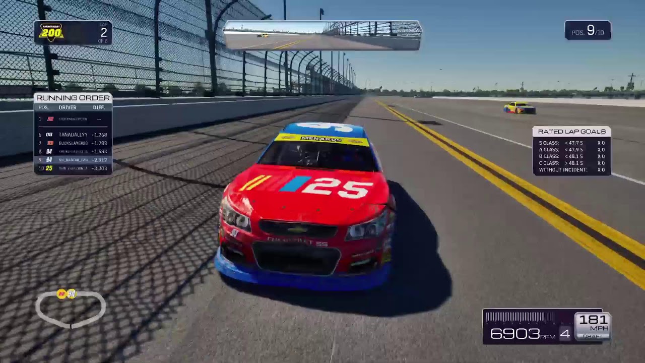NASCAR 25 Online clean racing Talladega and Daytona Live!