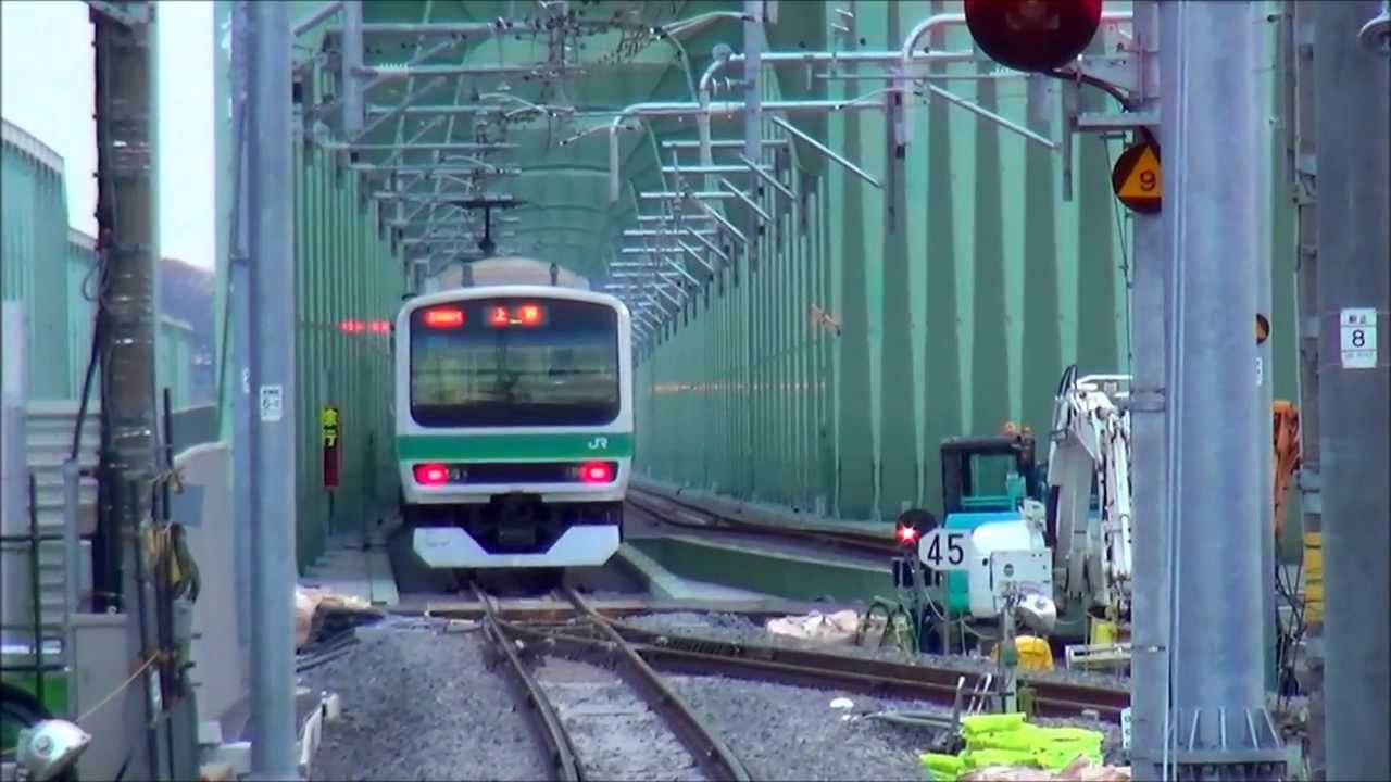 利根川橋梁改良工事後の常磐線 まとめ　【取手駅】