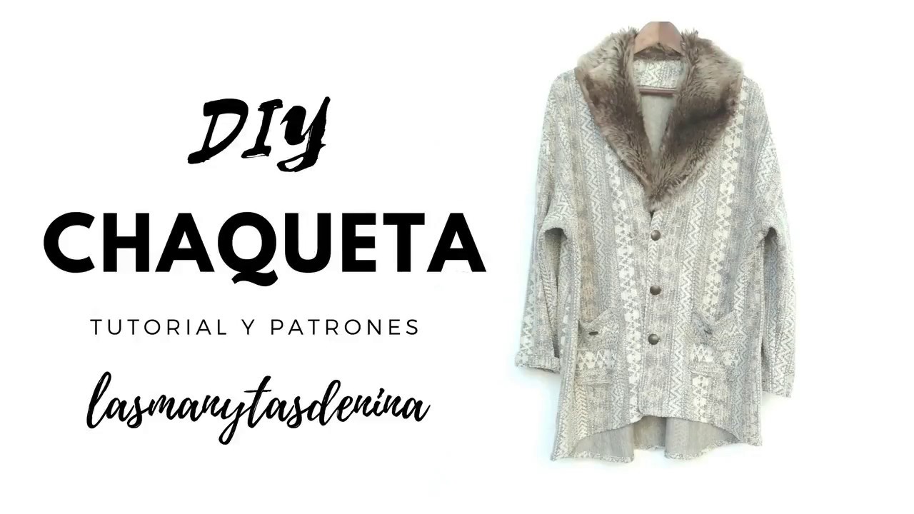 CHAQUETA  étnica DIY CON CUELLO  PELUCHE