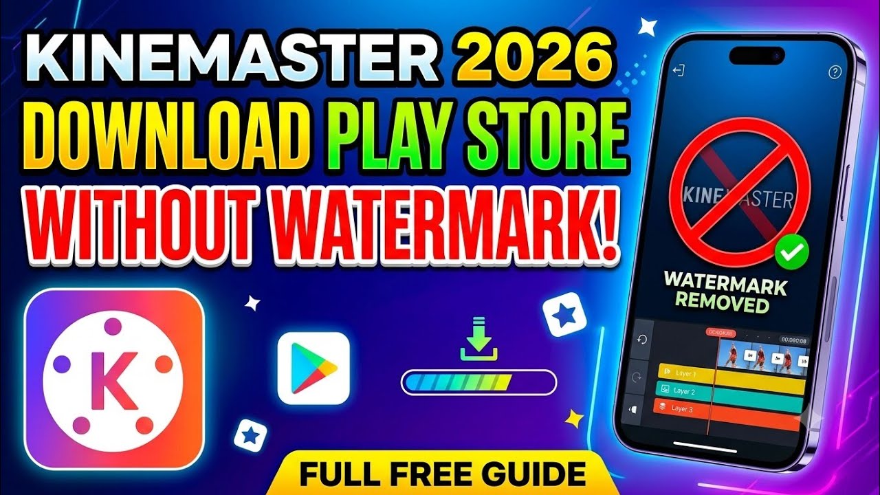 Kinemaster Without Watermark Download 2026  | No Watermark Kinemaster Download  | KineMaster Pro
