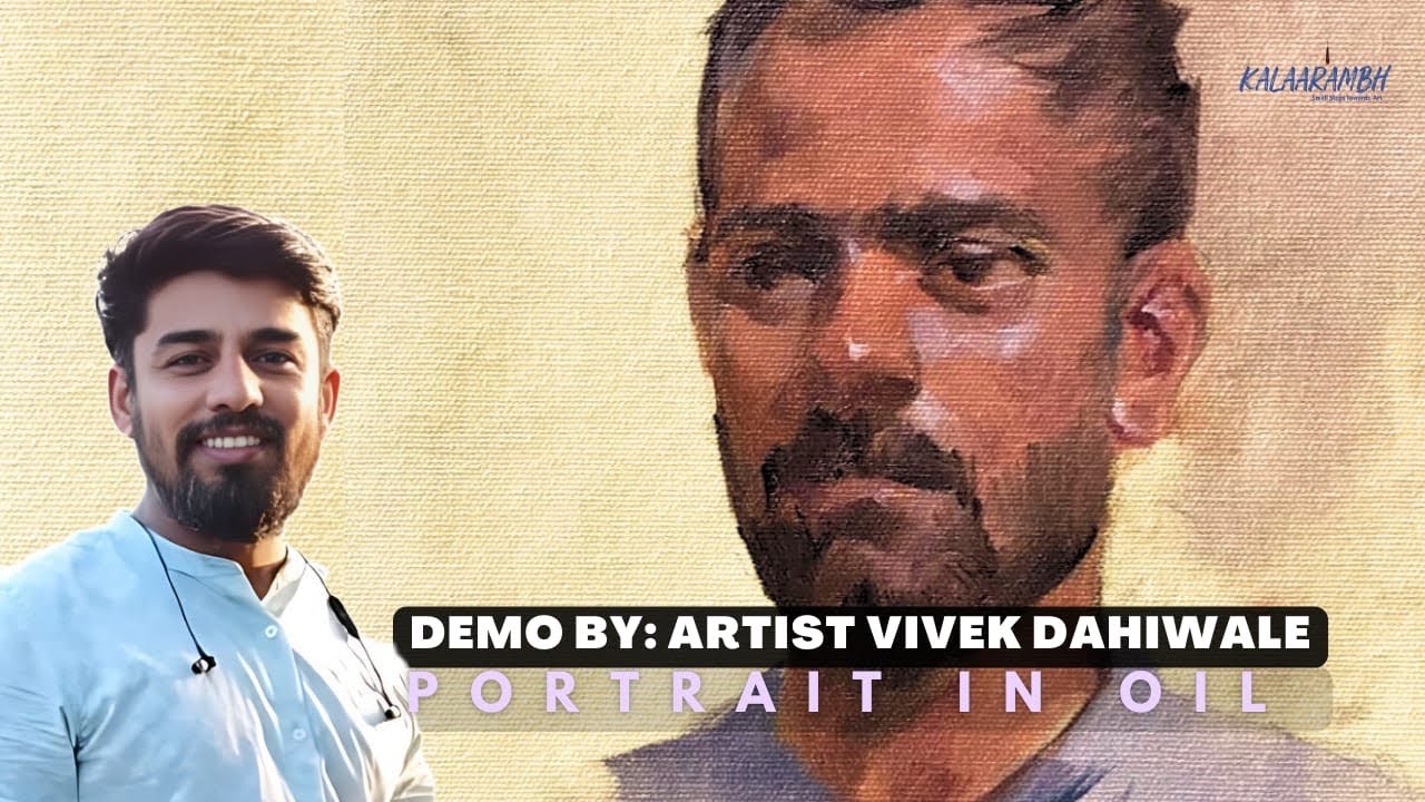 Artist vivek oil colour portrait demo \ kalaarambh free demonstration