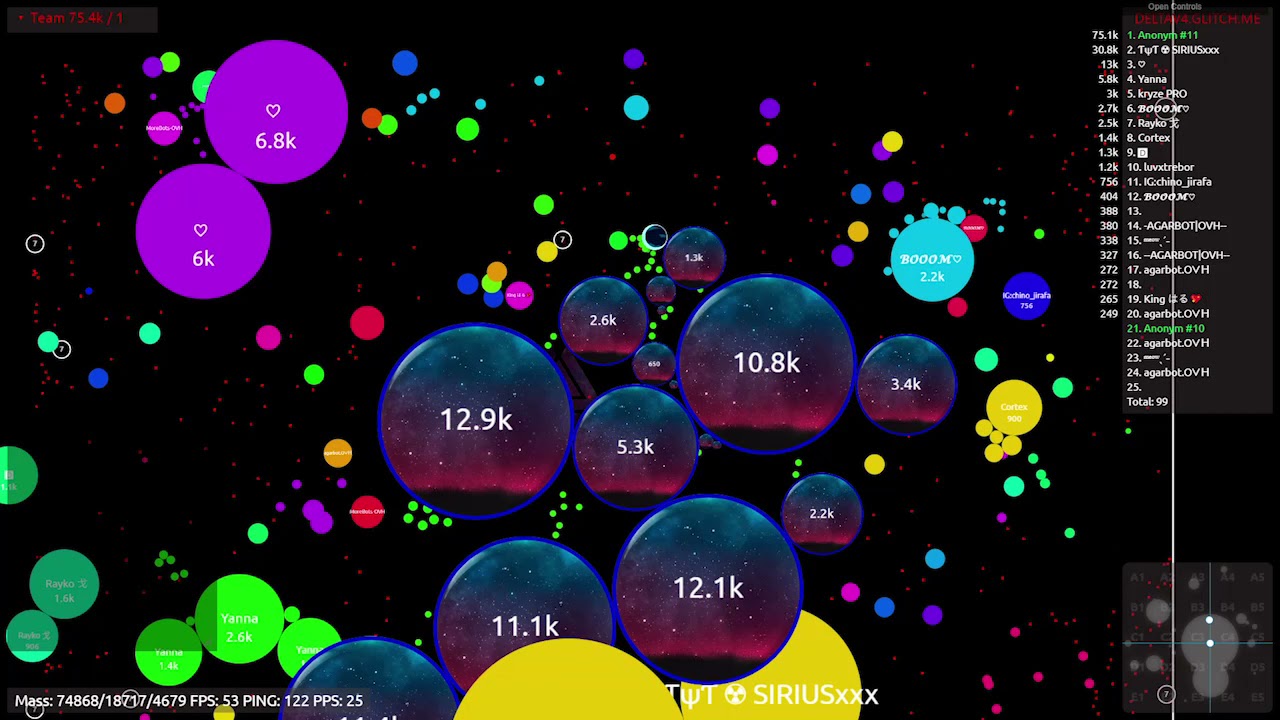 Agar.io | Multibox takeover and domination #9