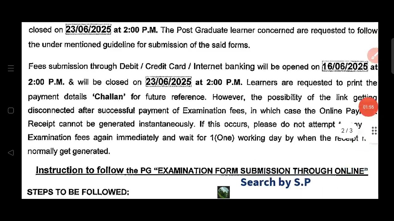 NSOU PG Final Exam form fill up// nsou m.a exam date 2025// NSOU PG Exam form fill up 2024