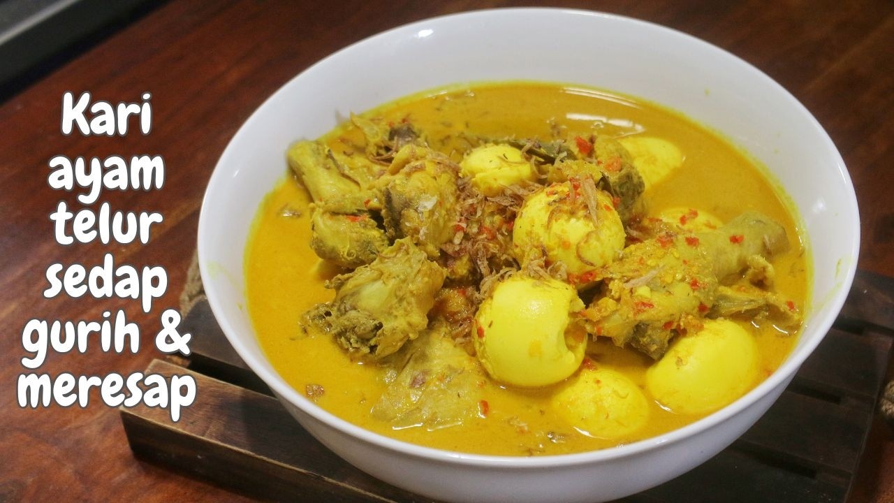Kari ayam telur sedap & bumbunya meresap nikmat jadi lontong kari atau ketupat kari di hari lebaran
