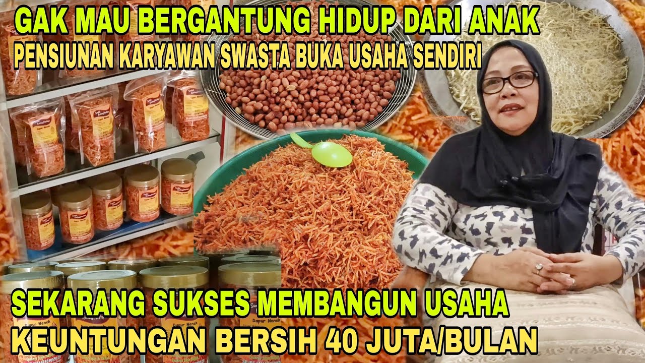 CUMA USAHA RUMAHAN KEUNTUNGAN BERSIH 40 JUTA, SUKSES JUALAN SAMBAL KENTANG MUSTOFA