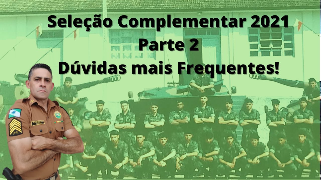 Sele&ccedil;&atilde;o Complementar , PARTE 02 Tirando D&uacute;vidas dos Guerreiro e passando aquele BIZU-BRASIL!