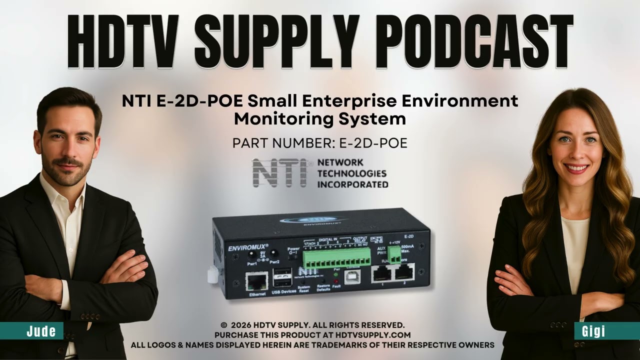 NTI E-2D-POE Small Enterprise Environment Monitoring System