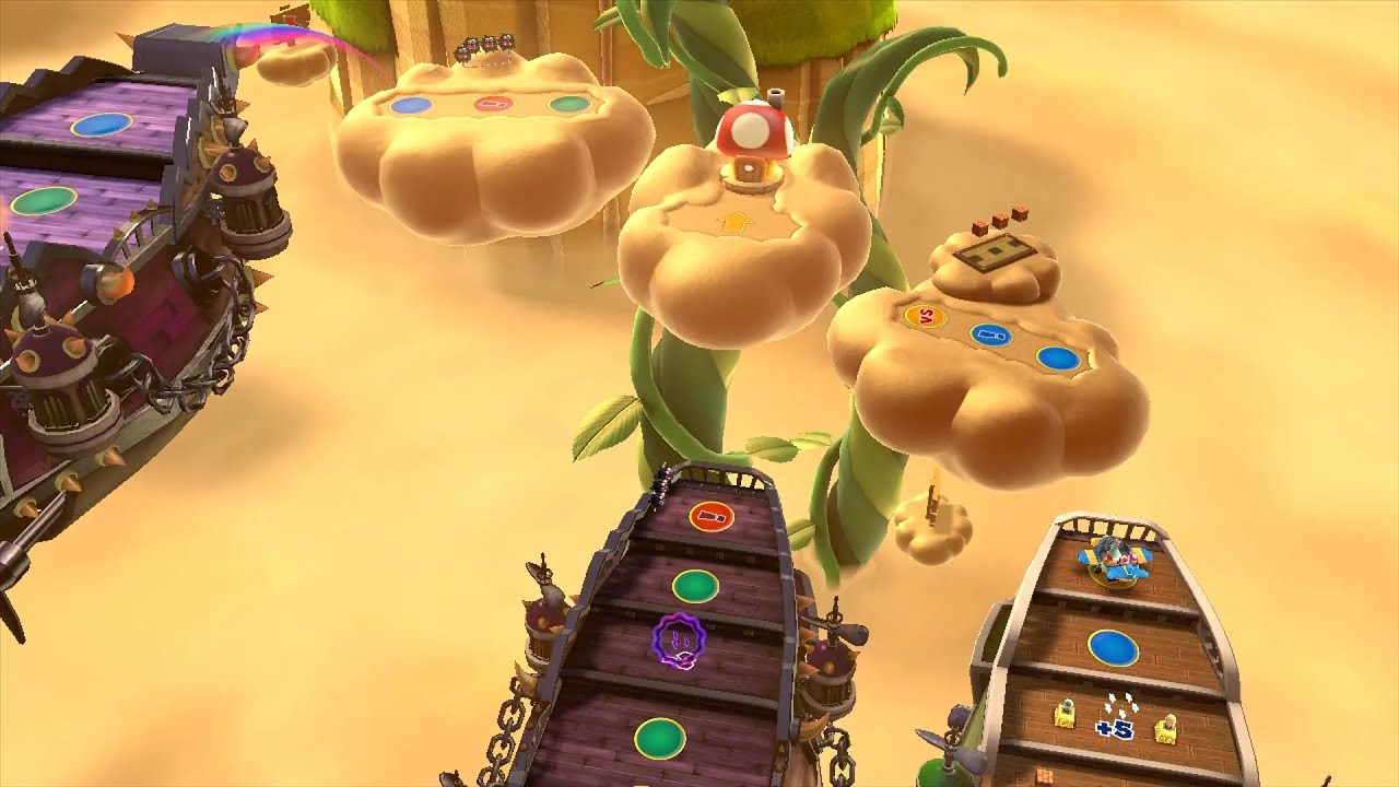 Mario Party 10 Mario Party #802 Toadette vs Rosalina vs Daisy vs Toad Airship Central Master
