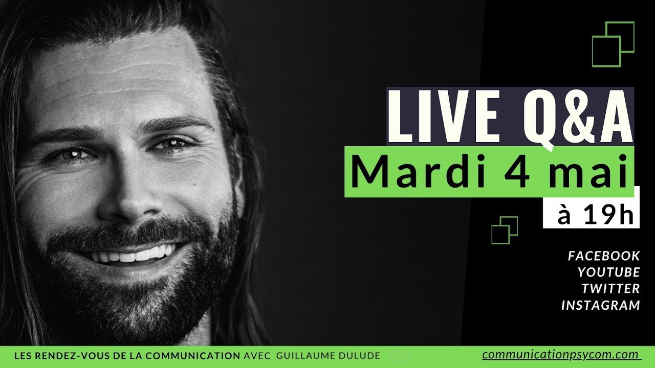 Live Q&A avec Guillaume Dulude, PhD | 4 mai 2021 (PSYCOM)