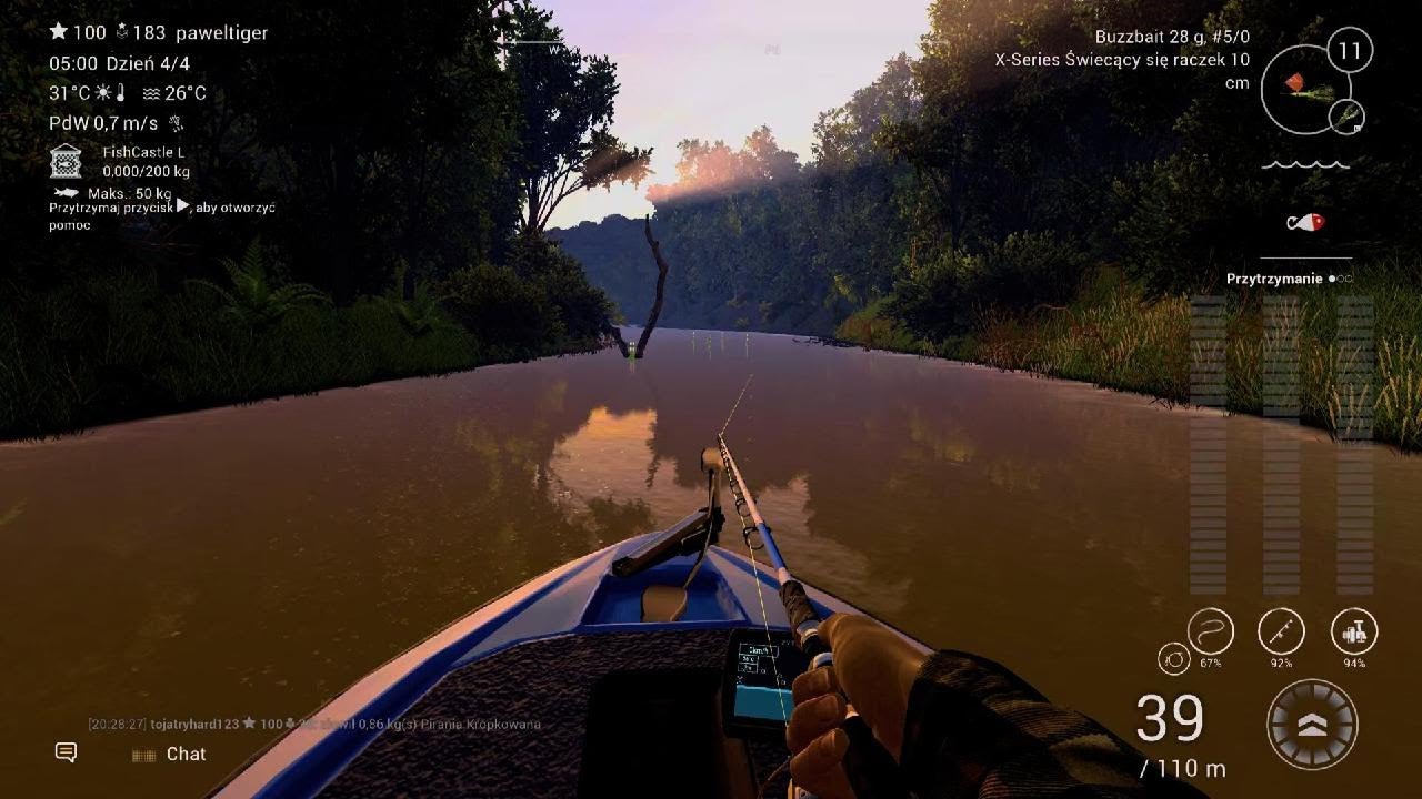 Fishing Planet (PS5) : Rzeka Marron 🐟 Zamykam Łowisko 🙂 / Unikatowy Bass Pawi Czerwony 🐟🙂