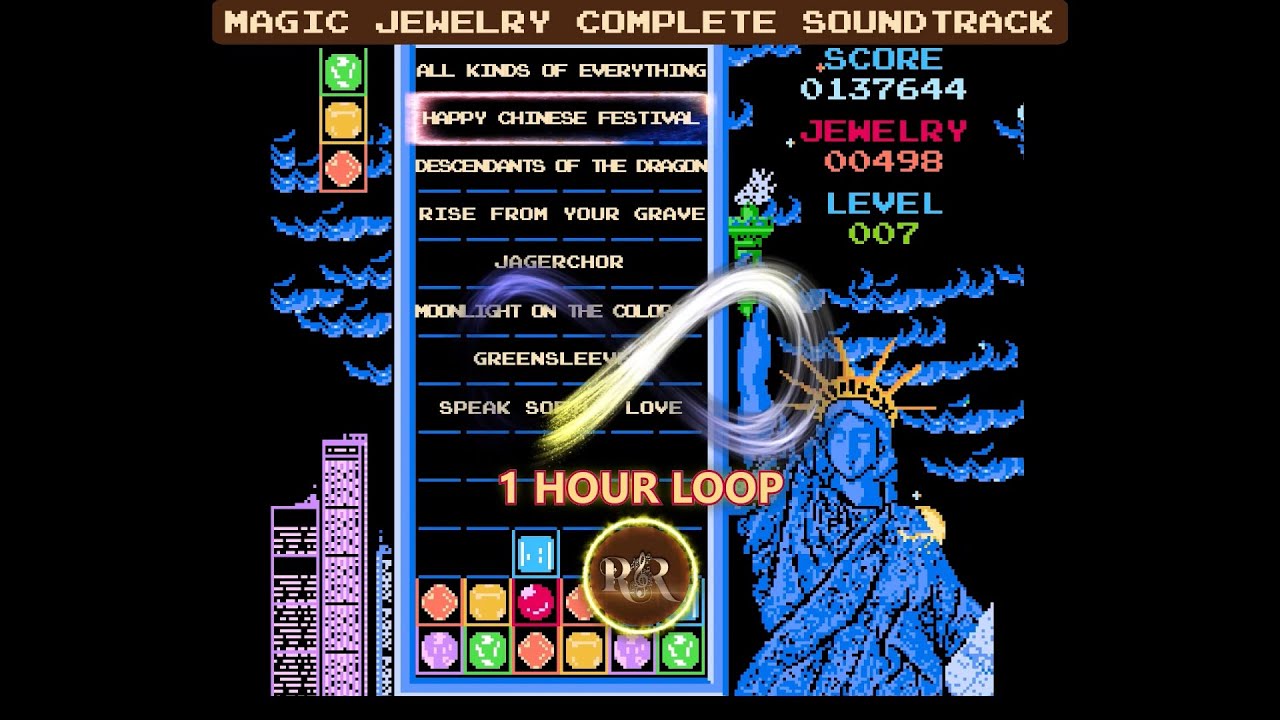 1H Loop | Magic Jewelry NES Complete Soundtrack | Piano