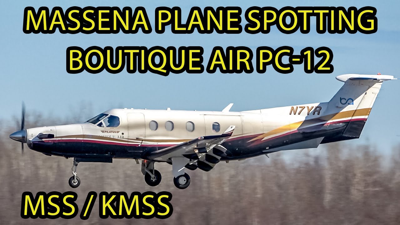Unique New York Plane Spotting - Boutique Air PC12 action at Massena (MSS / KMSS)
