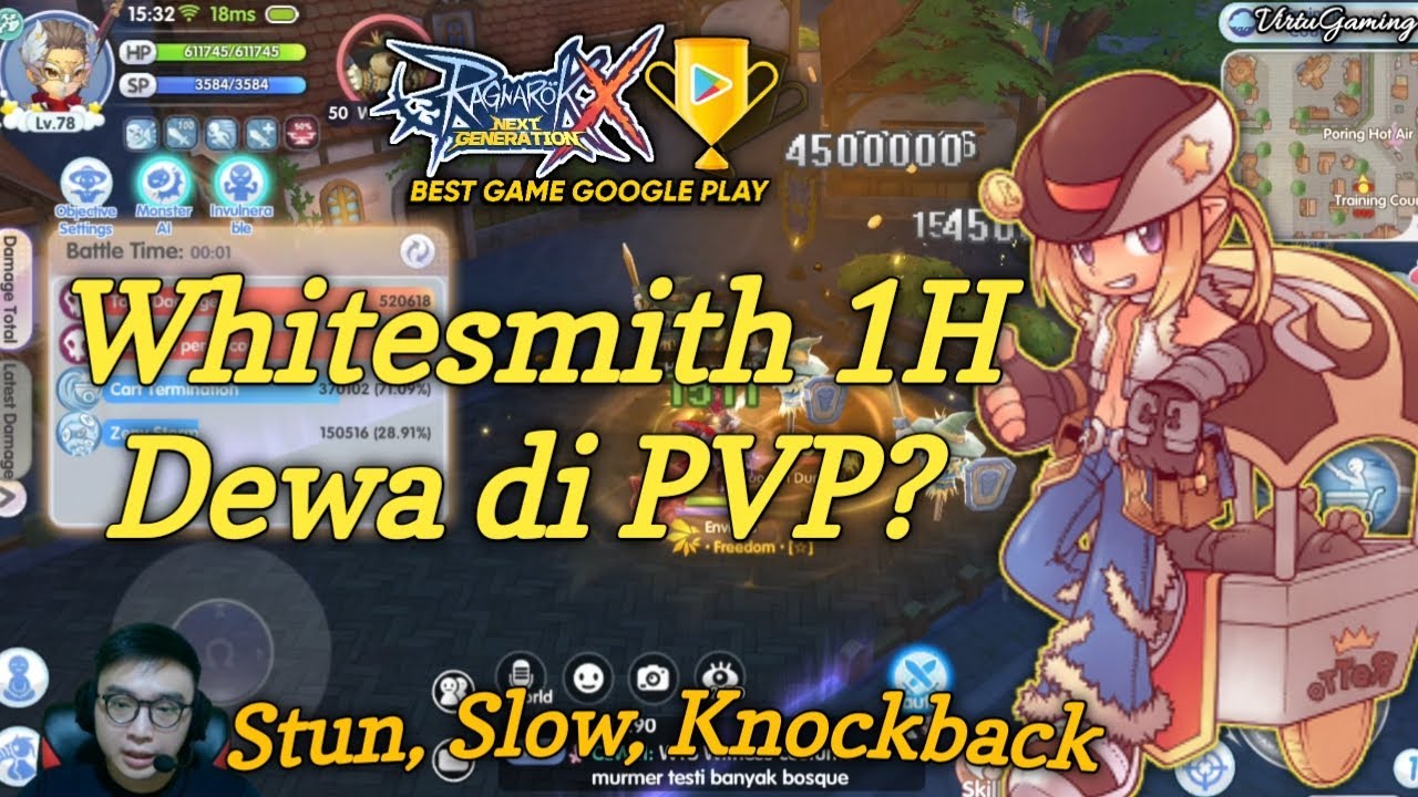 APAKAH WHITESMITH JOB TERDEWA DI PVP ? (SMUA SKILL CC) - Ragnarok X Next Generation (ROX)