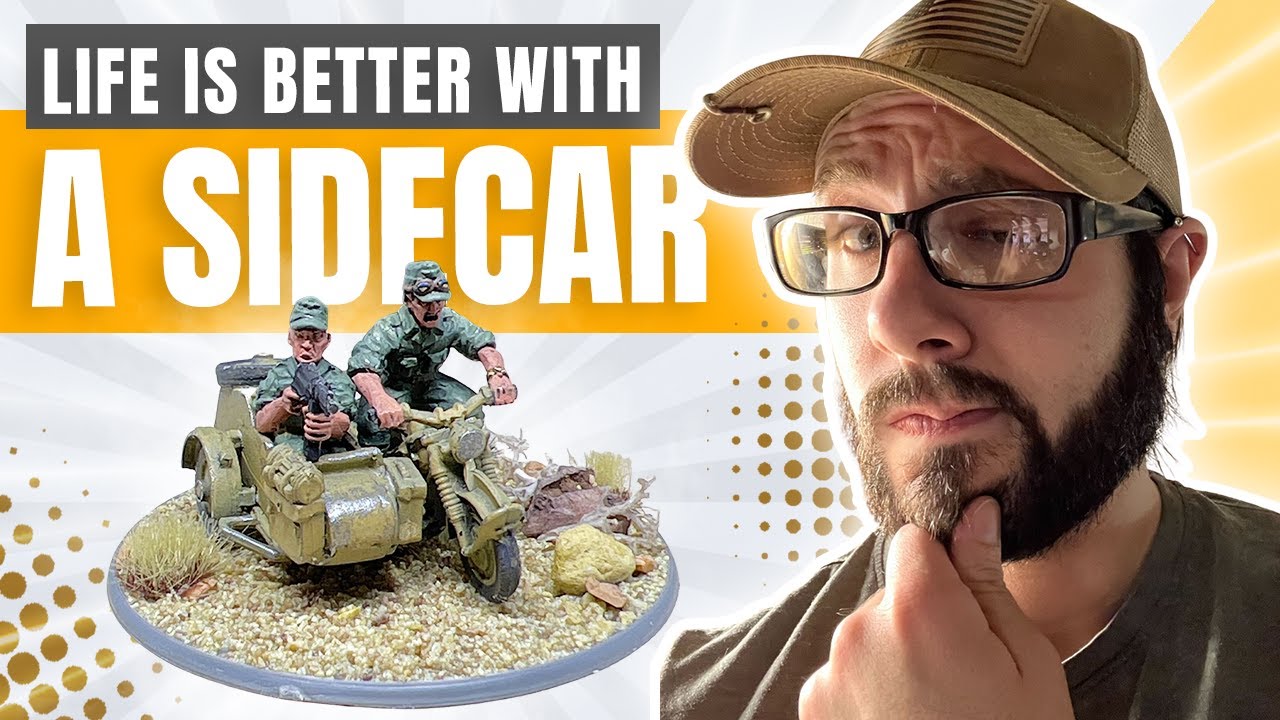 Bolt Action Painting Guide | DAK Motorcycle with Sidecar | Miniature Paining POV