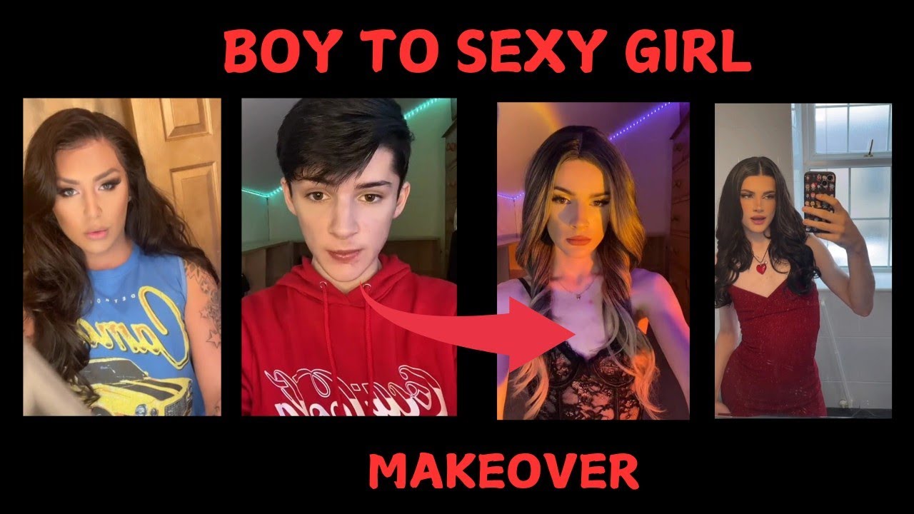 Boy to sexy girl makeup transformation 💦👙👄💦