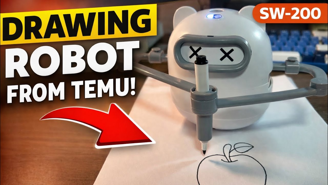 Watch the Temu Drawing Robot Master Apple & Tulip Designs! 