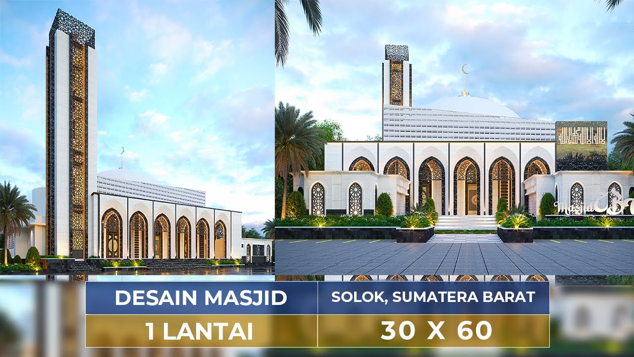 WOW MASJID MEWAH DI SUMATERA BARAT!! PASTI BUAT IBADAH JAUH LEBIH NYAMAN! - JASA DESAIN MASJID