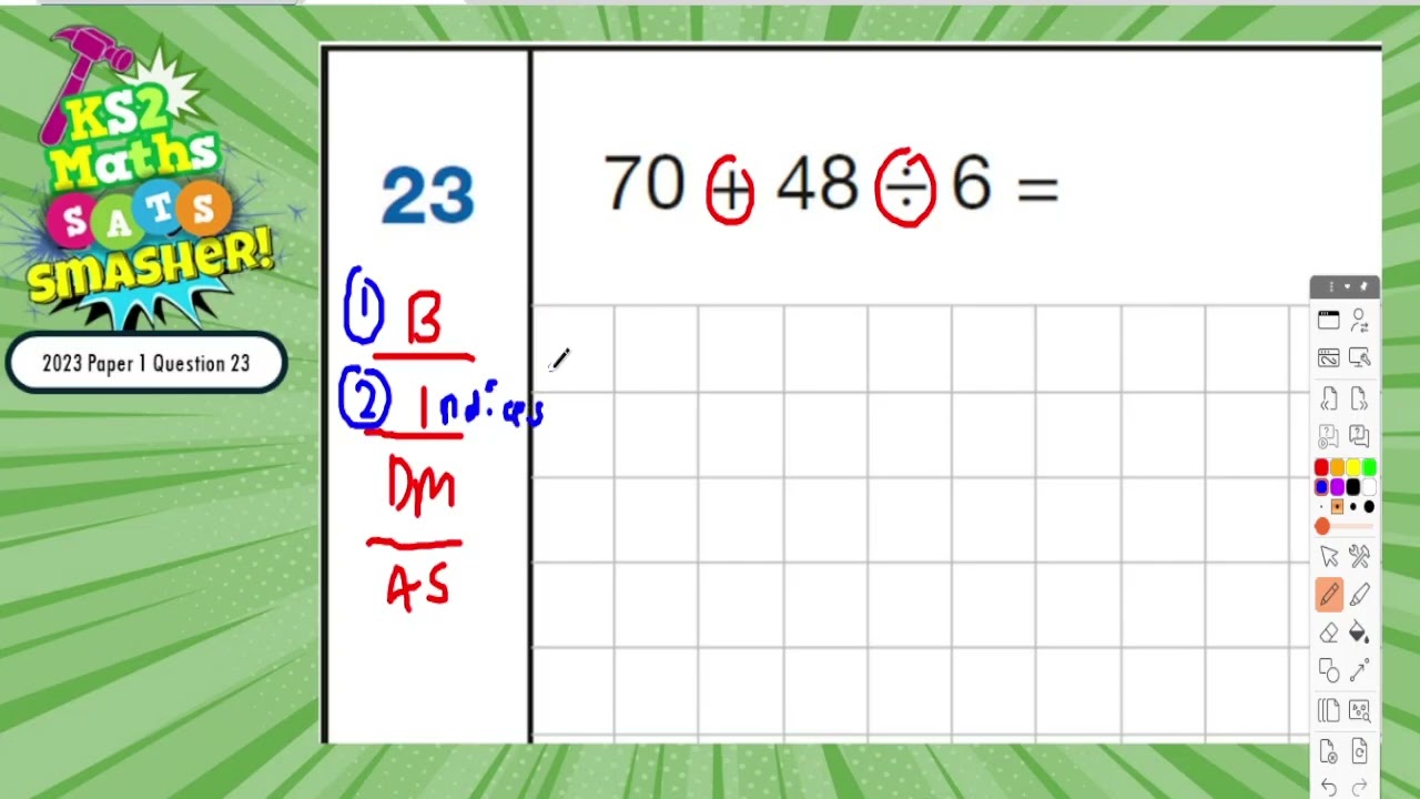 2023 Arithmetic Paper 1 Q23 KS2 SATS