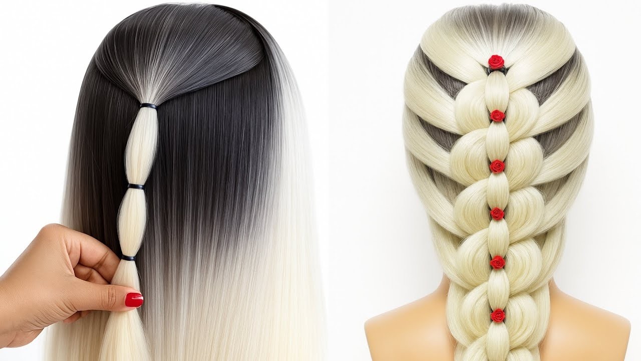 Trendy & Different Hairstyle Tutorial | Stylish Hairstyle For Girls | Easy Elegance Hairstyle