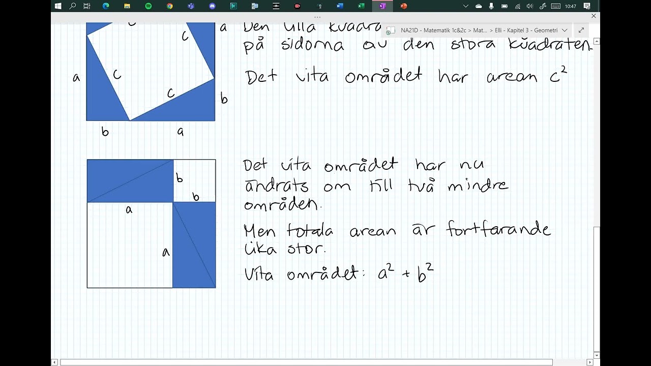 Matematik 2c - Kapitel 3 - 3.2 Pythagoras sats