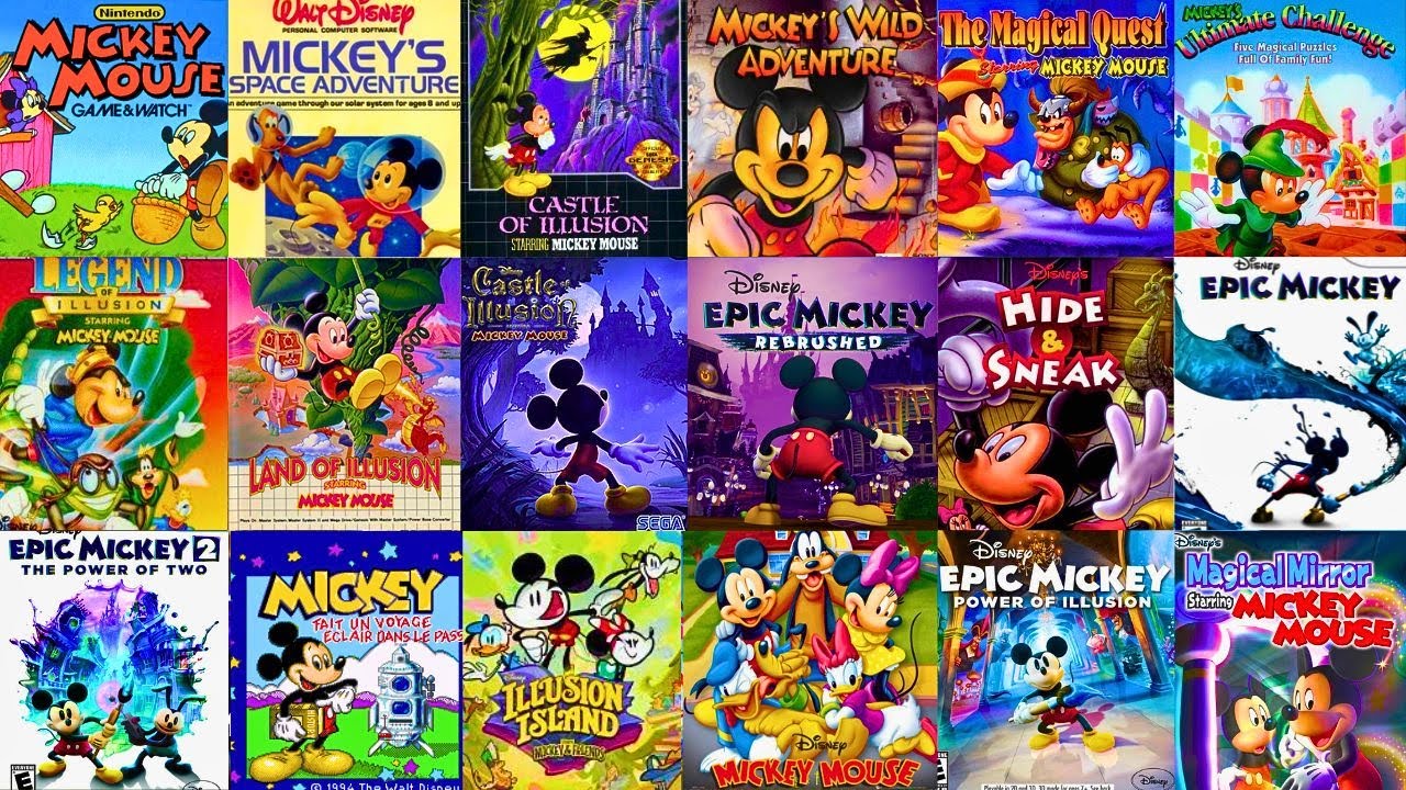 Эволюция игр MICKEY MOUSE (1981–2024)