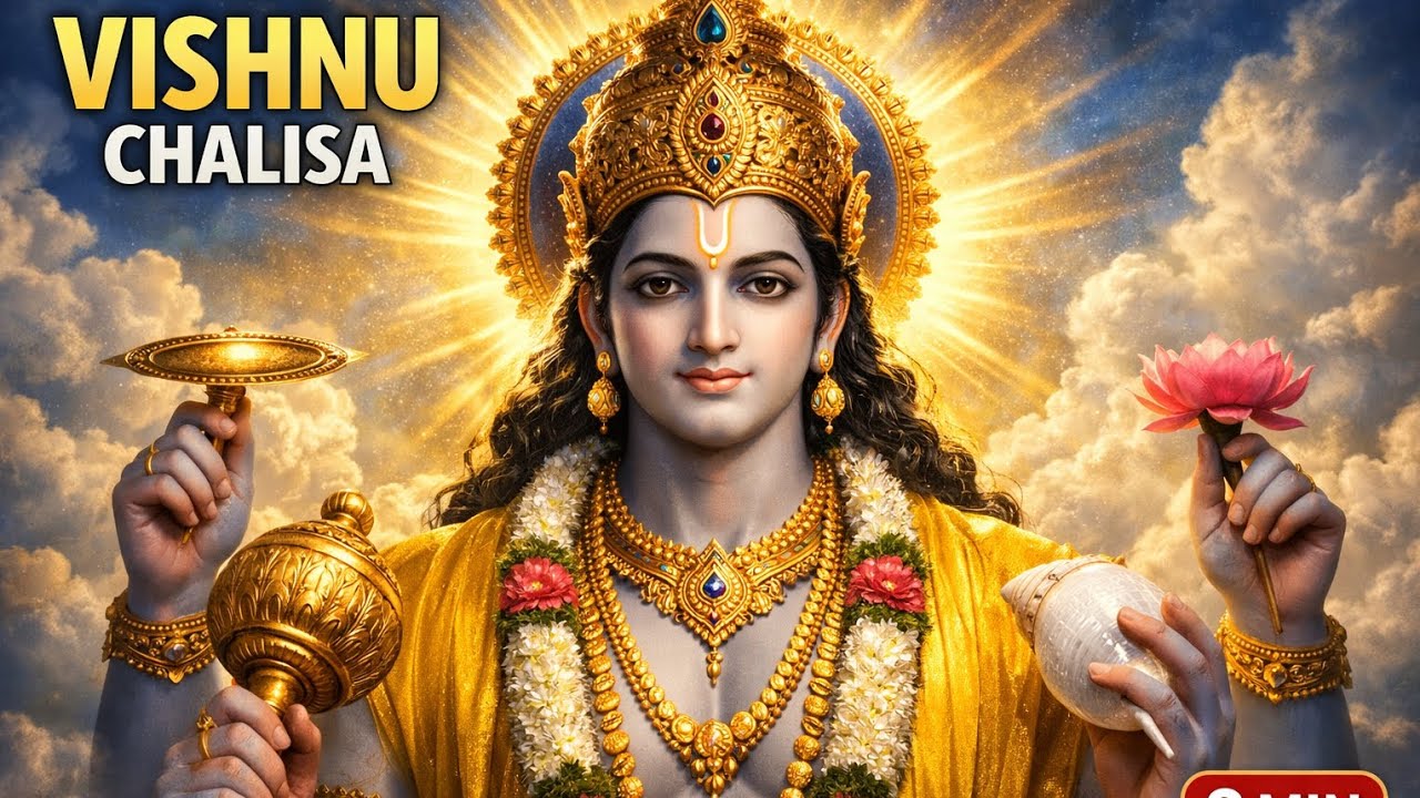 श्री विष्णु चालीसा | Vishnu Chalisa Superfast 3 Minutes | Bhagwan Vishnu Bhajan | Divine Aradhna